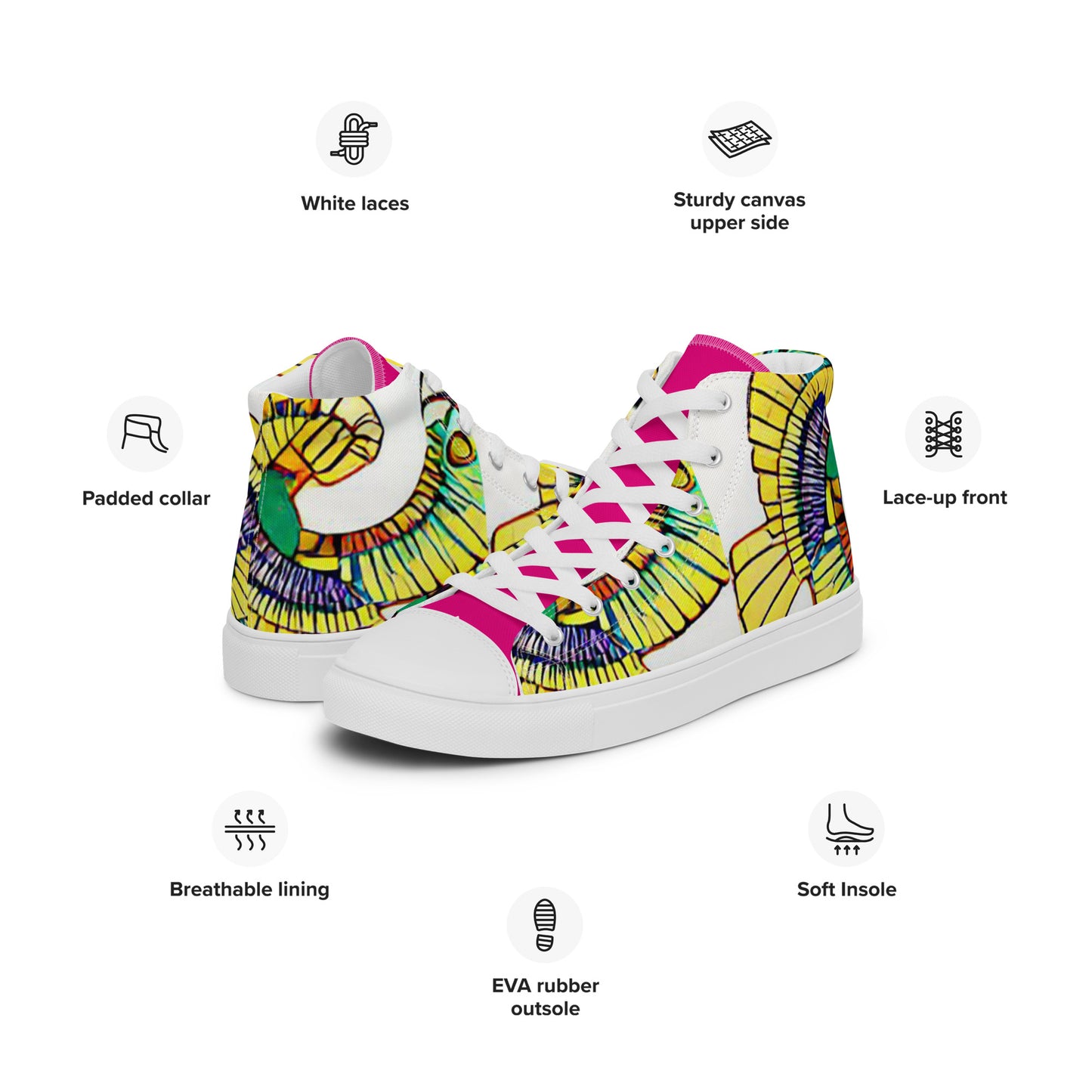 Women’s high top canvas shoes