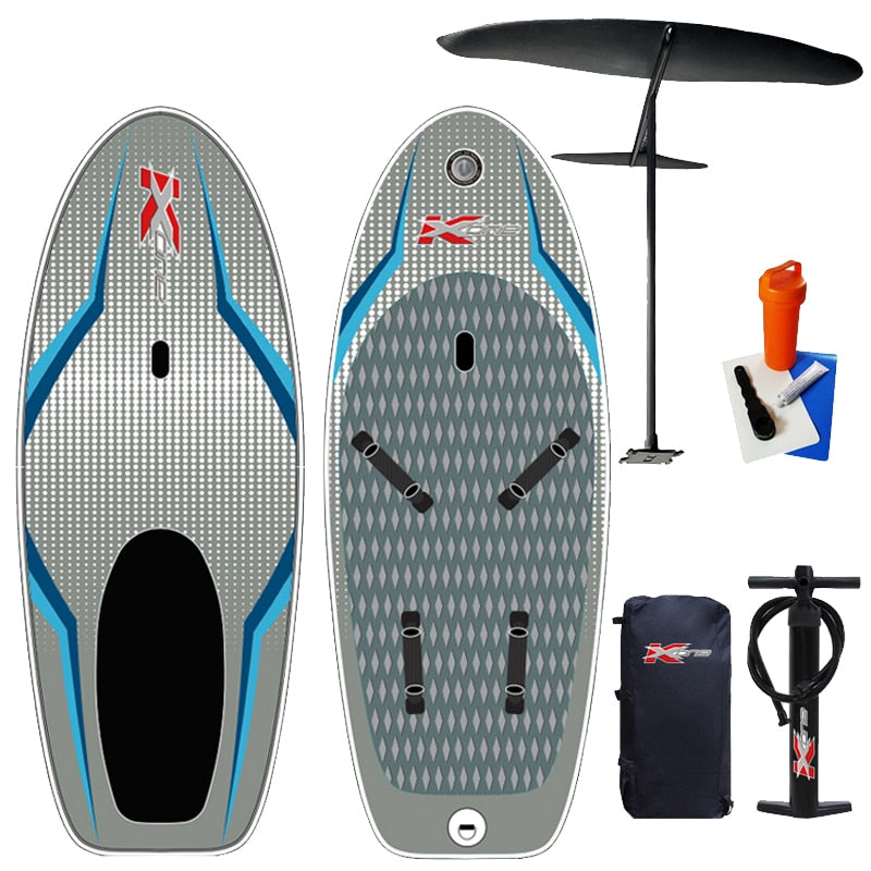 Inflatable hydrofoil wakeboard