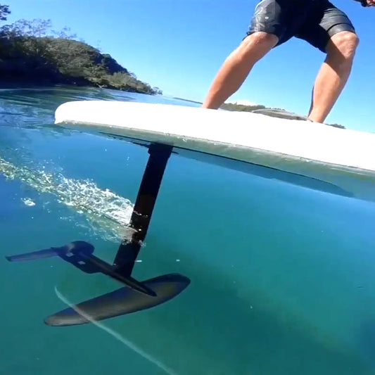 Inflatable hydrofoil wakeboard