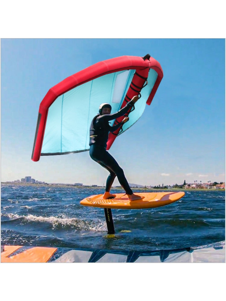 Inflatable hydrofoil wing