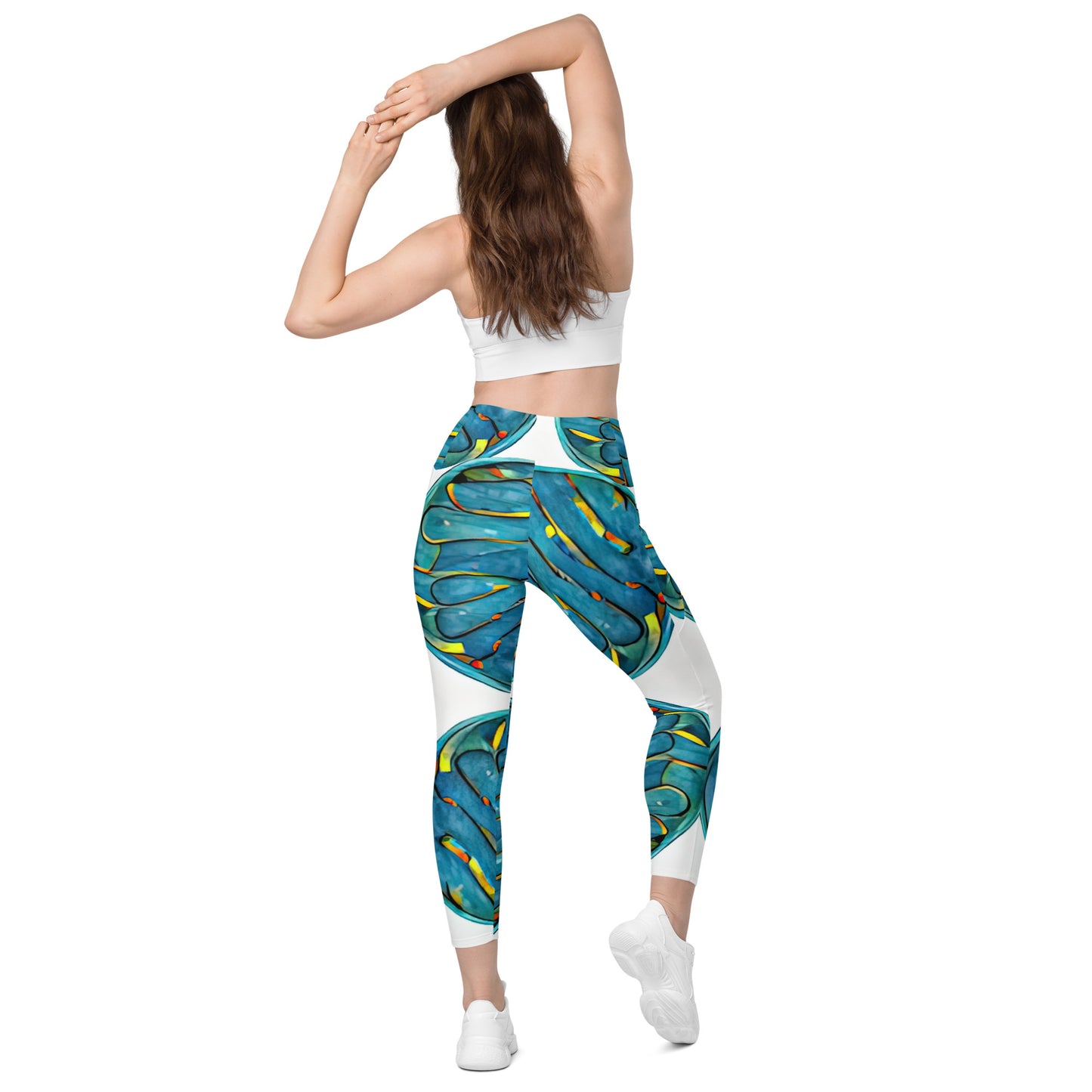 Crossover leggings with pockets