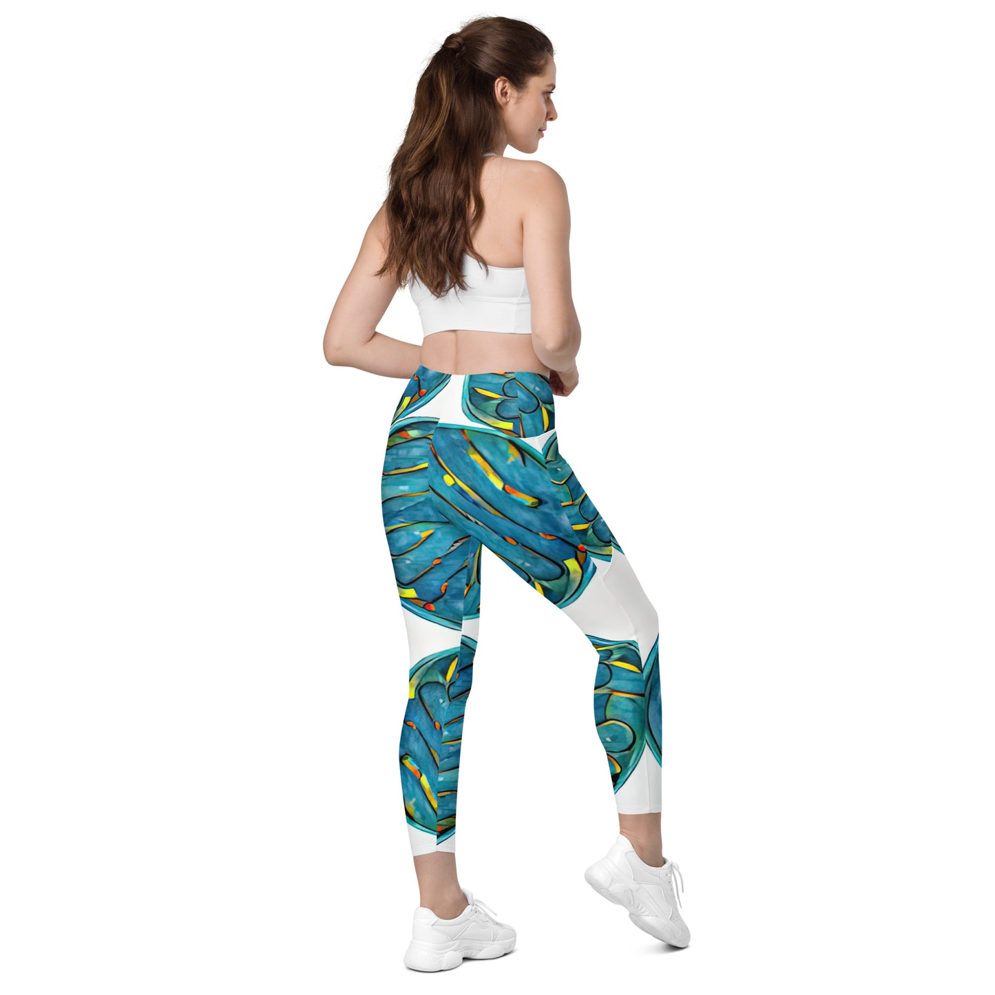Crossover leggings with pockets